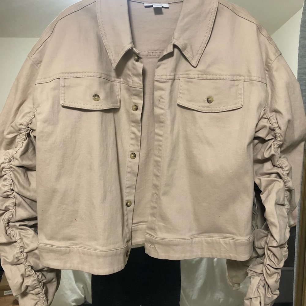 Cream denim jacket